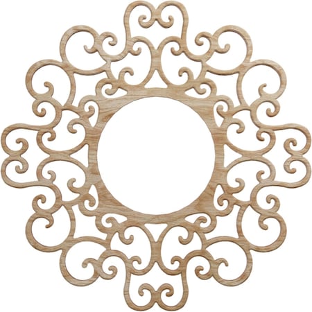 Ekena Millwork Reims Wood Fretwork Pierced Ceiling Medallion, Red Oak, 16"OD x 6 1/8"ID x 3/8"T CMWP16X16X0375RERO
